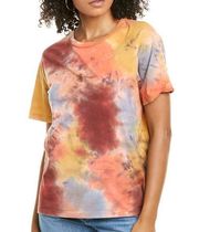 Monrow Ex-Boyfriend T-Shirt - Tie Dye - Multi/Coral Reef - S