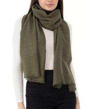 Inc International Concepts Fringed Wrap Scarf in Olive NWT MSRP $36