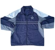 Vintage  Dallas Cowboys Dunbrooke Blue Windbreaker Zip Up Jacket