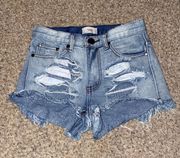 Distressed Jean Shorts Size 2