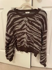 Ivy And Leo Zebra Print Sweater