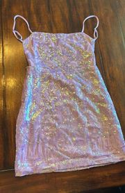 Lucy in the Sky Homecoming Sequin Dress Purple