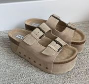 Kali Taupe Suede Sandals