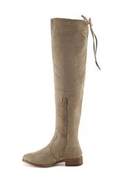 Journee Collection MOUNT OVER SUEDE KHAKI THE KNEE BOOT