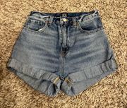 High-rise Denim Shorts