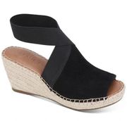 NWOB Gentle Souls by Kenneth Cole Charli Suede Elastic Espadrille Sandals Size 8