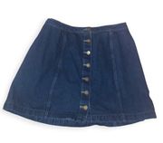 A-line Dark Wash Denim Mini Skirt XLarge