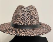 Juicy Couture Leopard Print Fedora Hat One Size NWT