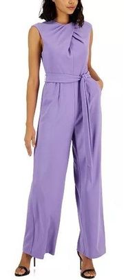 TAHARI ASL Scuba Crepe Twist-Neck Jumpsuit, Size 14 New w/Tag