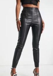 Forever 21 Hourglass Stretch Faux Leather Cigarette Pants