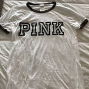 PINK - Victoria's Secret Victoria Secret pink tee- white / gray