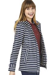 Charles River Women’s New‎ Englander Stripe Waterproof Raincoat Jacket Size XS