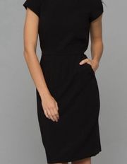 DownEast black dress with cap sleeves size small