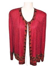 Vintage Laurence Kazar Red Jacket Size 2X