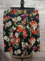 Agnes & Dora XL flowered Jean like snap up skirt - 2258