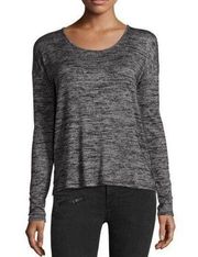 Rag and Bone grey Mia long sleeve surplice back top