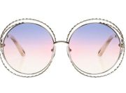 Chloé 💕CHLOE💕 Carlina Twist Round Sunglasses ~ Gold Rainbow Gradient New in Box