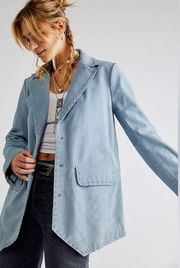 Free People High Tide Suede Blazer Size S