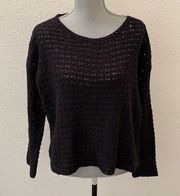 Rachel Rachel Roy black pullover sweater large Versatile RARE HTF GORGEOUS