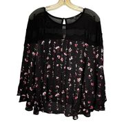 MM By My Michelle Black Floral Top