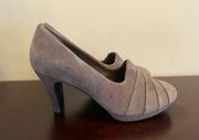 Size 7.5 brown suede heels