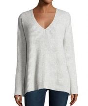 Rag & Bone Blue 100% Cashmere Ribbed Knit V-Neck Oversized Sweater Size Small