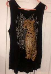 Black Cheetah Tank Top