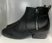 Dr. Scholls Lawless Women’s Western Ankle Boots  Bootie Black Vegan Leather 11