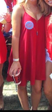 Red simple gameday dress