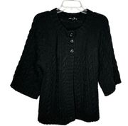 AB Studio Black Cardigan Sweater