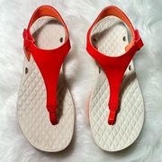 Columbia Sunbreeze Vent Sandals T-Strap Red-Coral Sandals Size 8