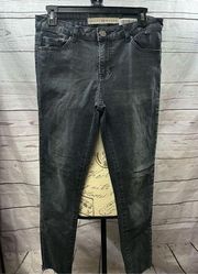 Ashley Mason juniors size 9 skinny black jeans with frayed ankle (#2047)