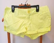 Charlotte Russe Highlighter Yellow Shorts 10