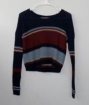 rue21 striped colorblock cropped sweater