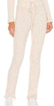 💕HEARTLOOM💕 Nikita Pant Oat Ribbed Soft & Cozy Wide Leg Sweatpants Large NWT