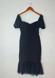 Aidan Mattox Sweetheart-Neck Dress