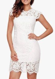 Floral White Lace Dress