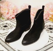 JOURNEE Collection Womens Carmela Black Leather Ankle Ankle Boots Size 6