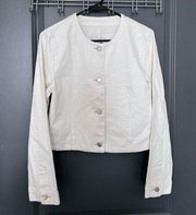 Abercrombie & Fitch White Jean Jacket