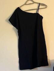 New Susana Monaco One Sleeve Dress Black Size Small