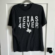 Port & Company Unisex M Short Sleeve Graphic Tee Texas 4Ever Charcoal Gray Soft