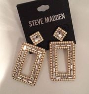 Magnificent Steve Madden Earrings Baguettes Pearls