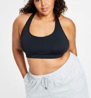 Ideology Women's Performance Plus Size Impact Sports Bra Black Size 2X