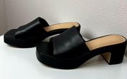 Abercrombie & Fitch Womens Y2K Retro Mule Platform Sandals Size 8.5 Chunky Heel