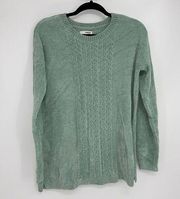 SONOMA BRAIDED VERY SOFT LIGHT GREEN SWEATER SMALL