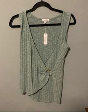 NWT Ribbed Teal Ring Tank