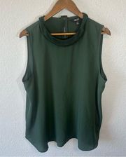 Simply Vera Wang | Hunter Green Knit Turtleneck Blouse w/ zipper‎ accent Sz. XL