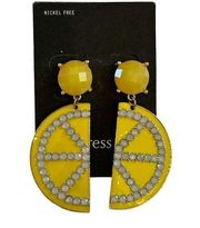 NEW NWT free press Nordstrom lemon gumdrop stud dangle statement earrings