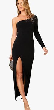 Black  One Sleeve Formal Dress