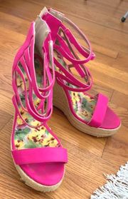 Hot Pink Wedges 